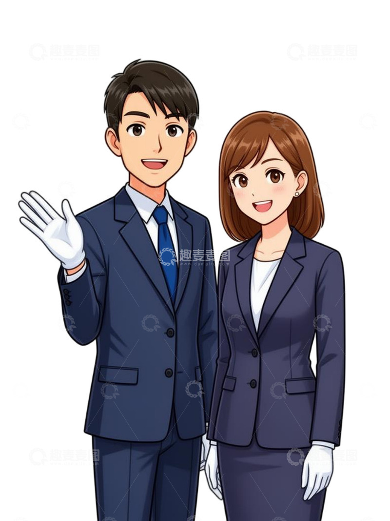 高清大图下载【趣麦麦图】商务人物卡通形象设计素材