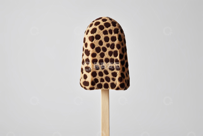 高清大图下载【趣麦麦图】豹纹图案的特色冰淇淋