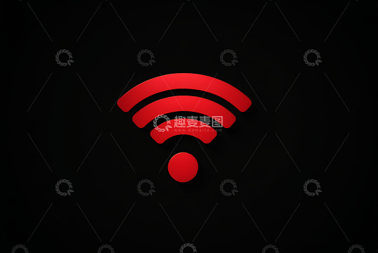 红色WiFi网络符号