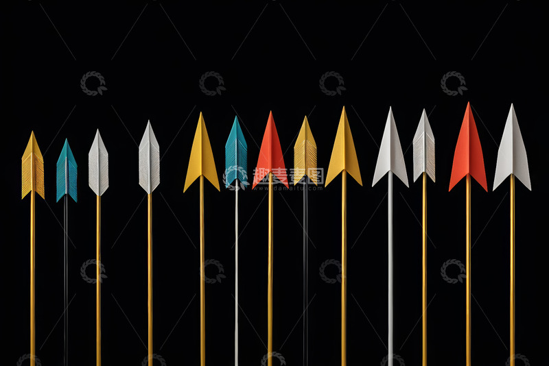 高清大图下载【趣麦麦图】多色箭头整齐排列