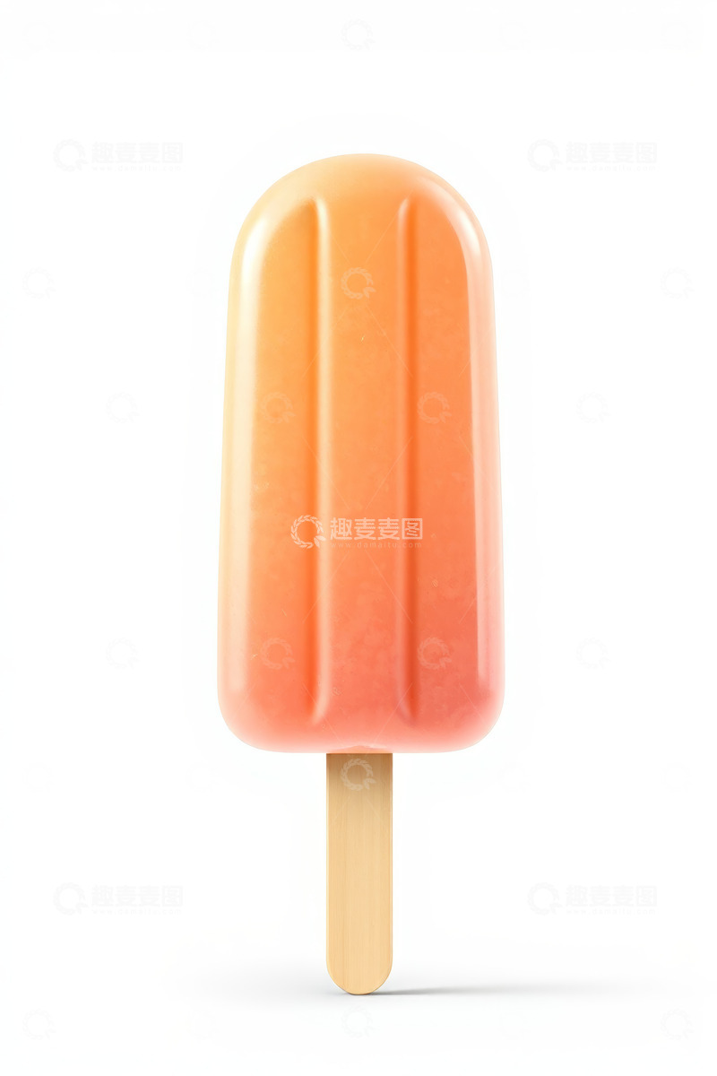 高清大图下载【趣麦麦图】橙色渐变冰棒特写
