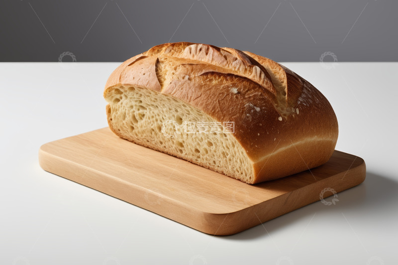 高清大图下载【趣麦麦图】木板上摆放的新鲜面包