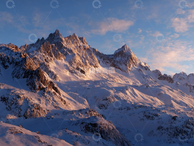 高清大图下载【趣麦麦图】雪域高原的巍峨群峰全景