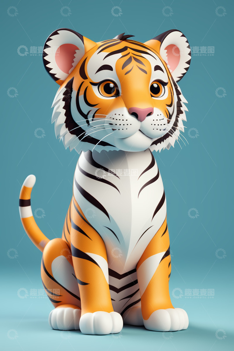 高清大图下载【趣麦麦图】可爱卡通老虎形象