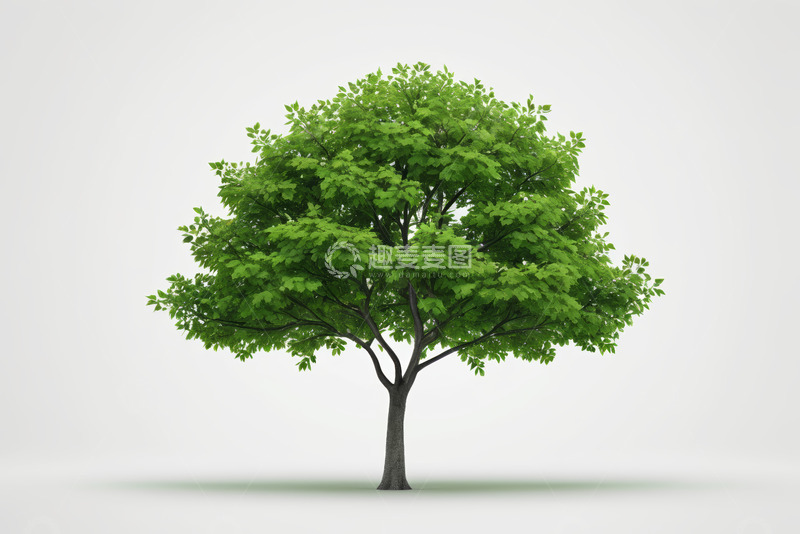 高清大图下载【趣麦麦图】单棵绿树3D模型素材