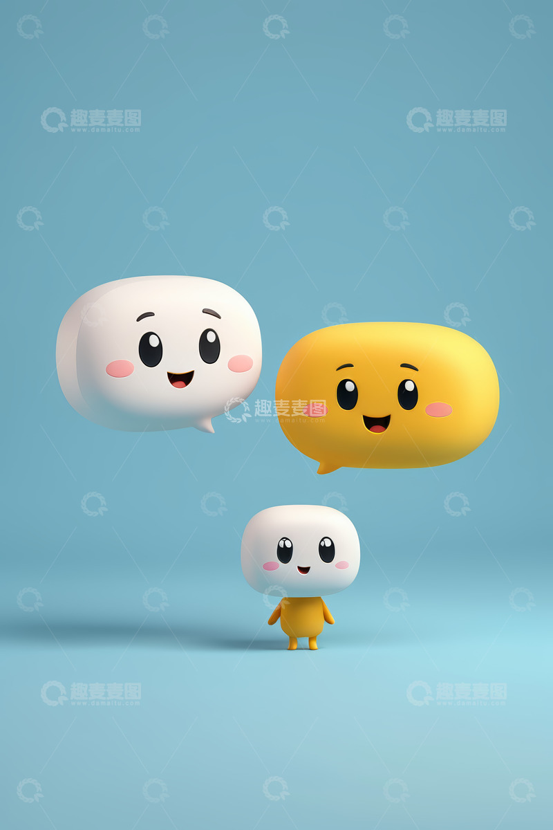 高清大图下载【趣麦麦图】卡通表情气泡与人物形象