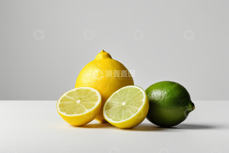 高清大图下载【趣麦麦图】柠檬和青柠静物特写