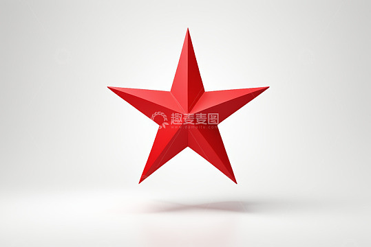 红色立体五角星图像素材