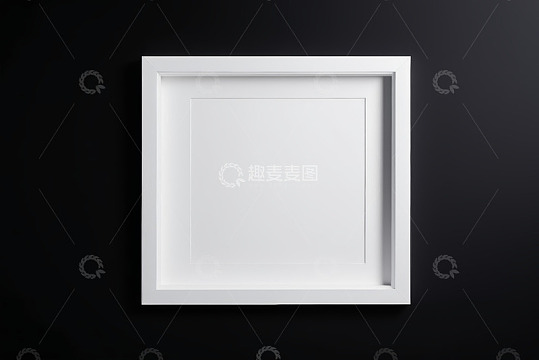 黑色背景白色方形框架
