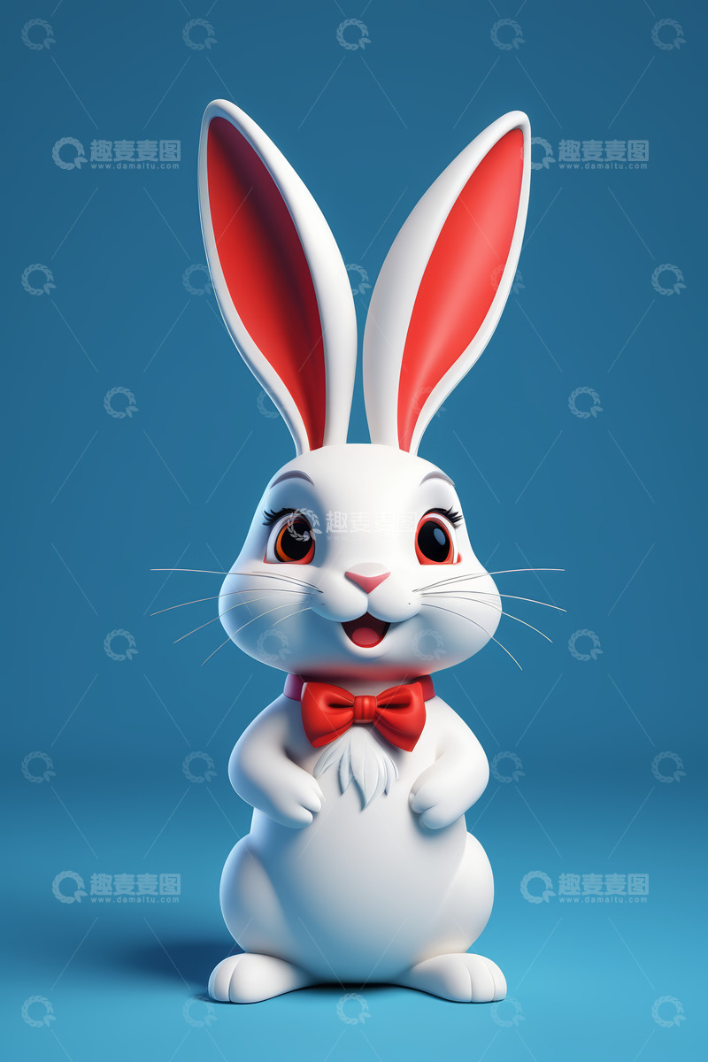 高清大图下载【趣麦麦图】可爱卡通兔子形象素材
