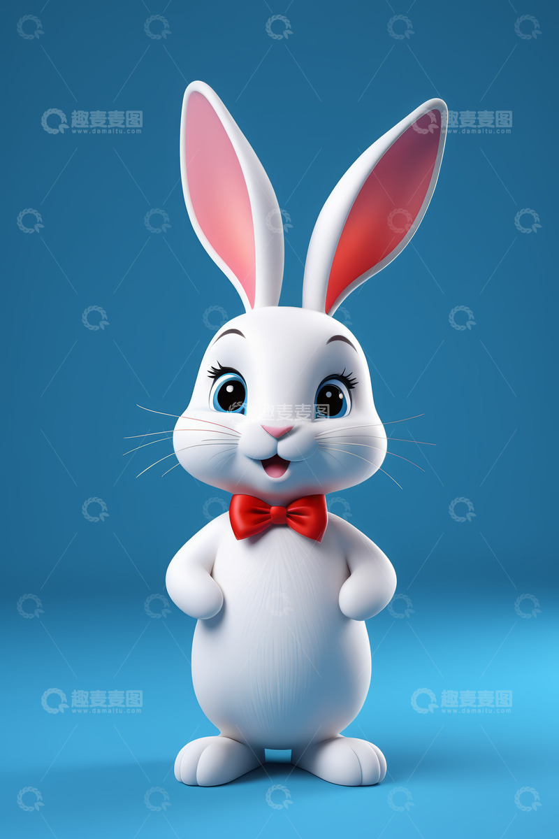 高清大图下载【趣麦麦图】可爱动画兔子形象素材