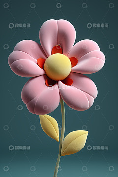 粉色立体花朵特写
