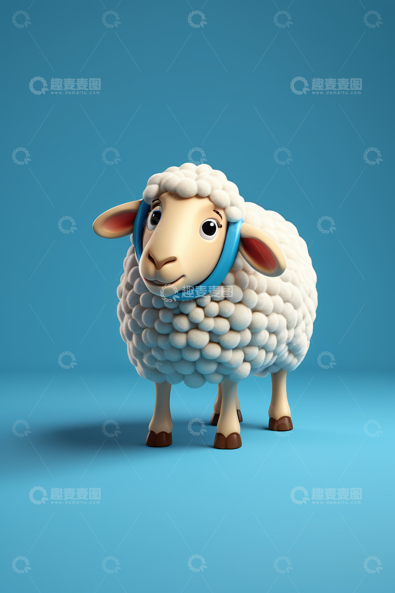 高清大图下载【趣麦麦图】卡通绵羊形象素材