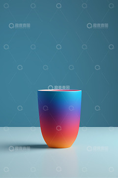 多彩渐变杯子静物展示