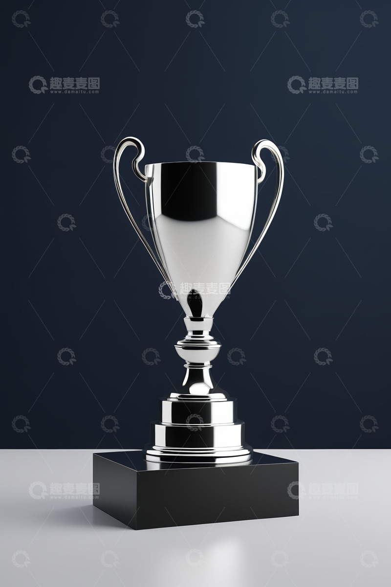 高清大图下载【趣麦麦图】银色奖杯特写