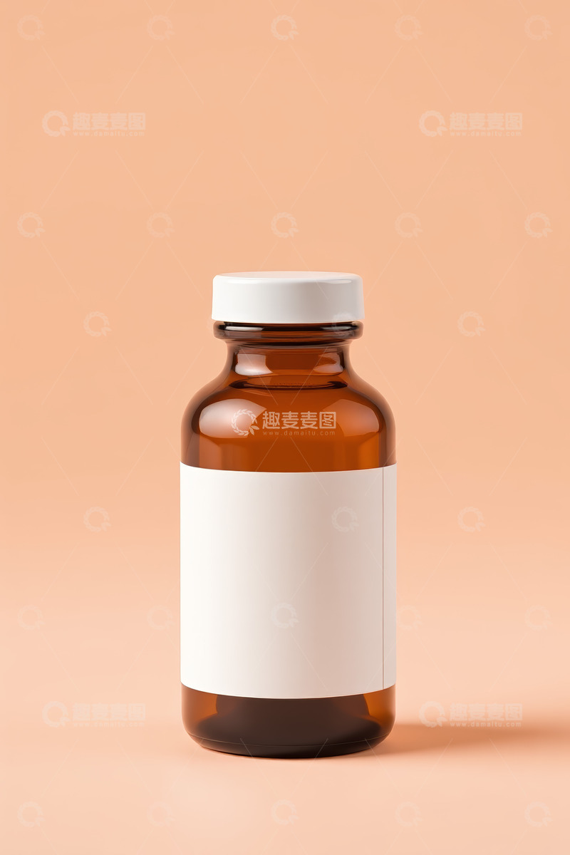 高清大图下载【趣麦麦图】棕色药瓶特写