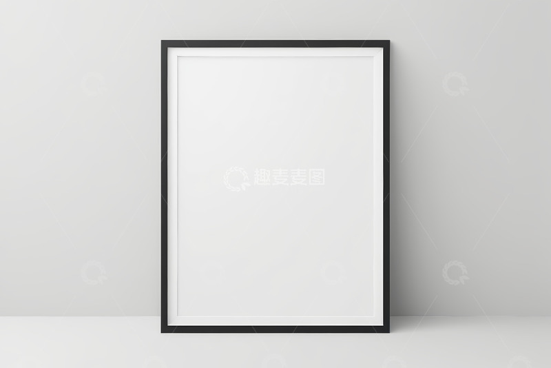 高清大图下载【趣麦麦图】白色背景上的黑色相框