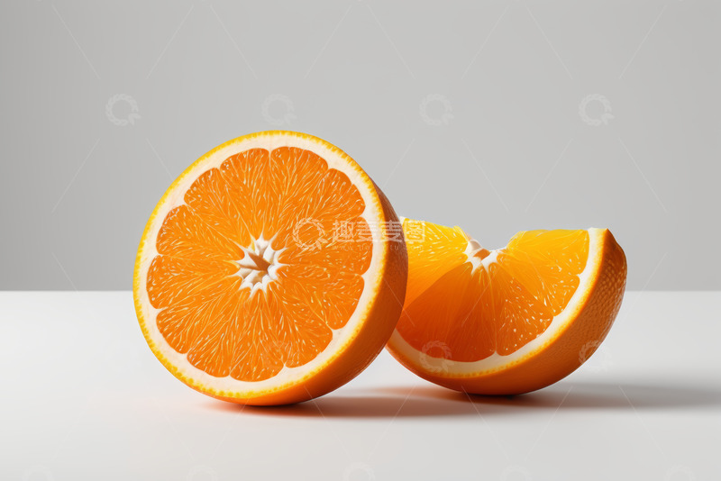 高清大图下载【趣麦麦图】切开的新鲜橙子特写