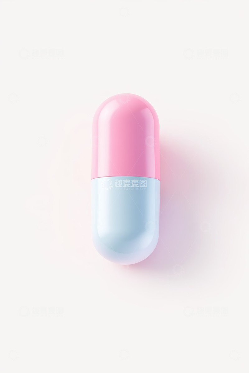高清大图下载【趣麦麦图】粉色蓝色胶囊特写
