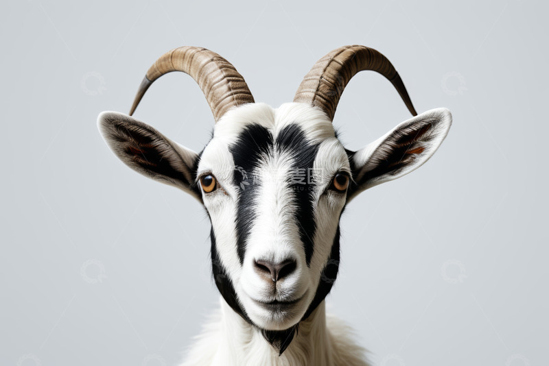 高清大图下载【趣麦麦图】山羊特写近景