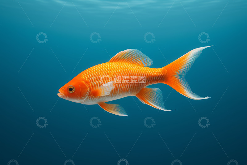 高清大图下载【趣麦麦图】水中游动的金鱼