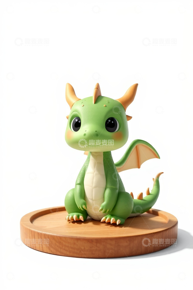 高清大图下载【趣麦麦图】可爱卡通小龙摆件