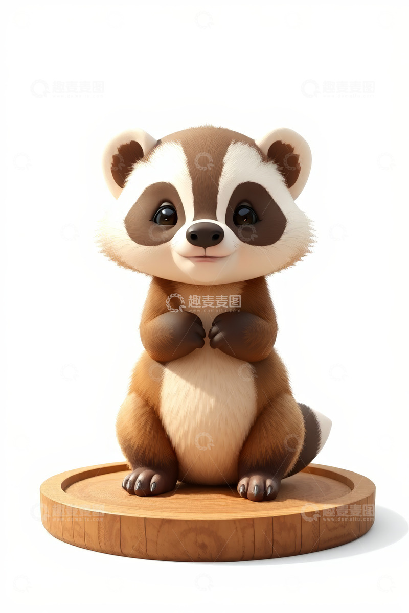 高清大图下载【趣麦麦图】可爱卡通獾角色形象