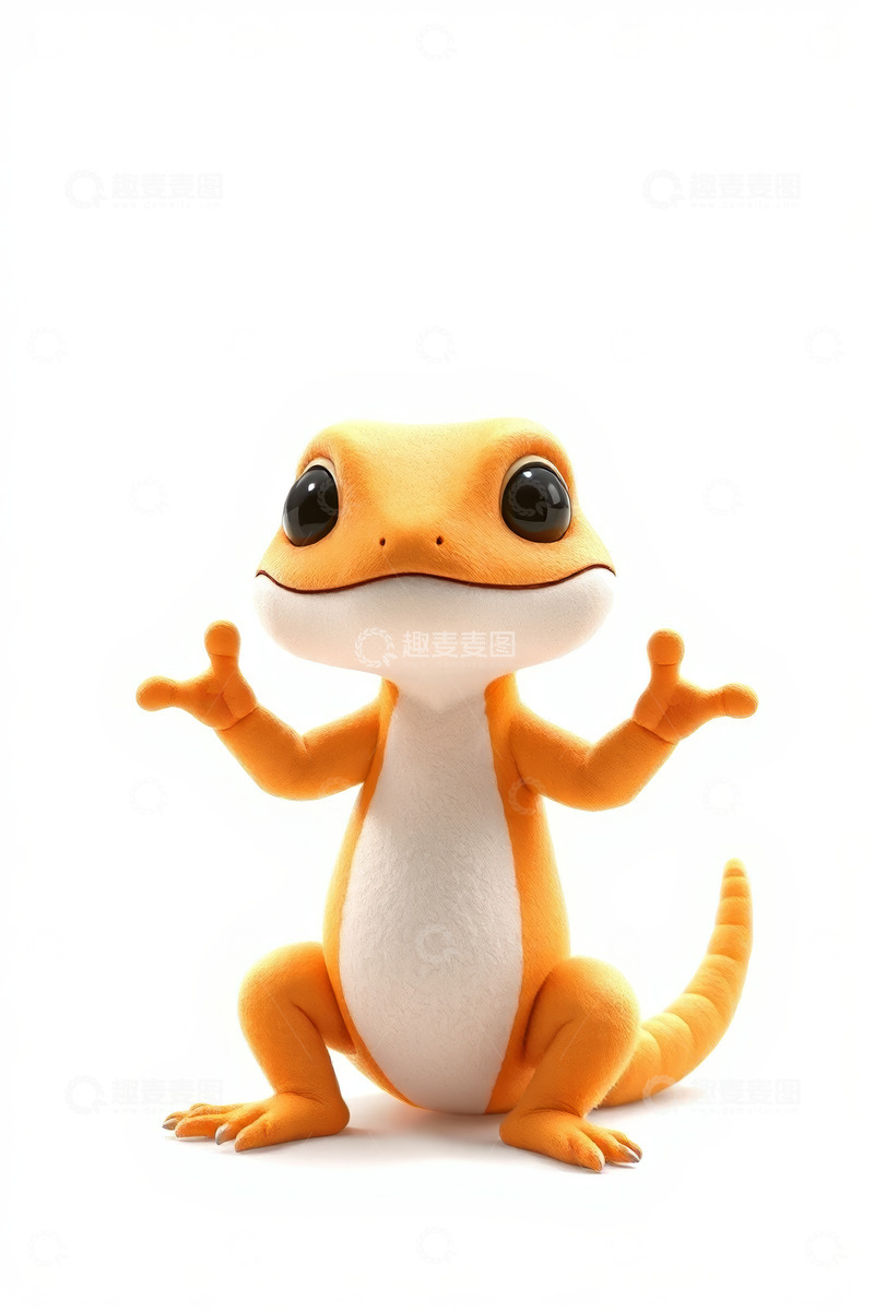 高清大图下载【趣麦麦图】可爱卡通壁虎形象素材