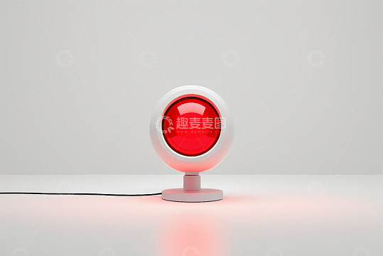 红色警示灯静物特写