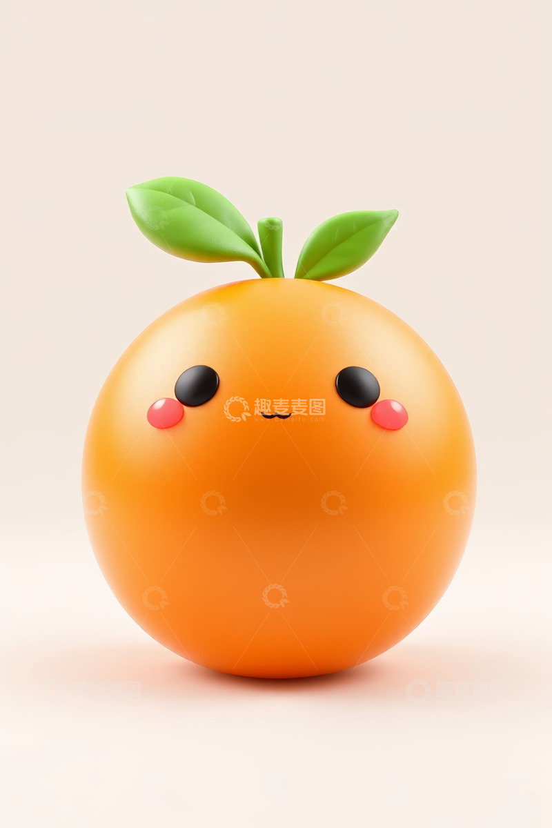高清大图下载【趣麦麦图】可爱卡通橙子形象