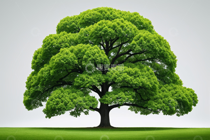 高清大图下载【趣麦麦图】单棵茂盛绿树特写