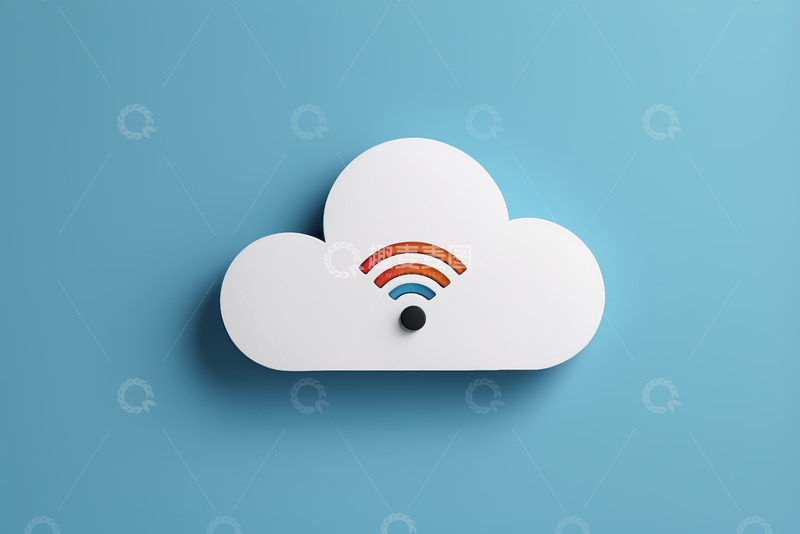 高清大图下载【趣麦麦图】带WiFi标志的云朵图标