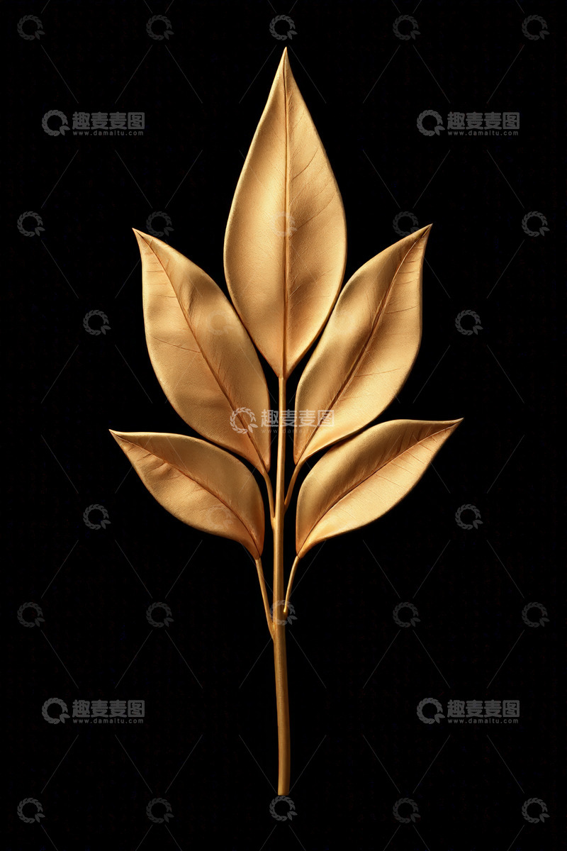 高清大图下载【趣麦麦图】金色叶子特写素材