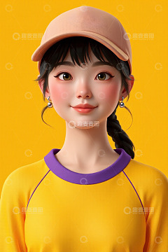 戴帽少女肖像