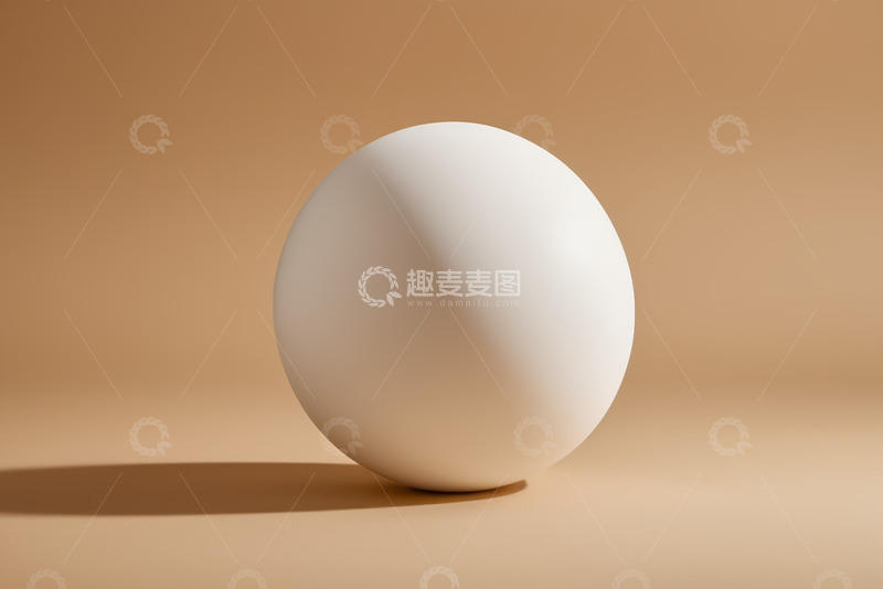 高清大图下载【趣麦麦图】白色圆球静物展示
