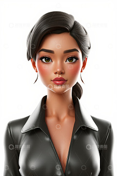 时尚女性半身肖像