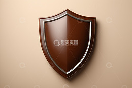 棕色盾牌图标素材