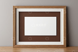 木质画框搭配白色内芯展示图