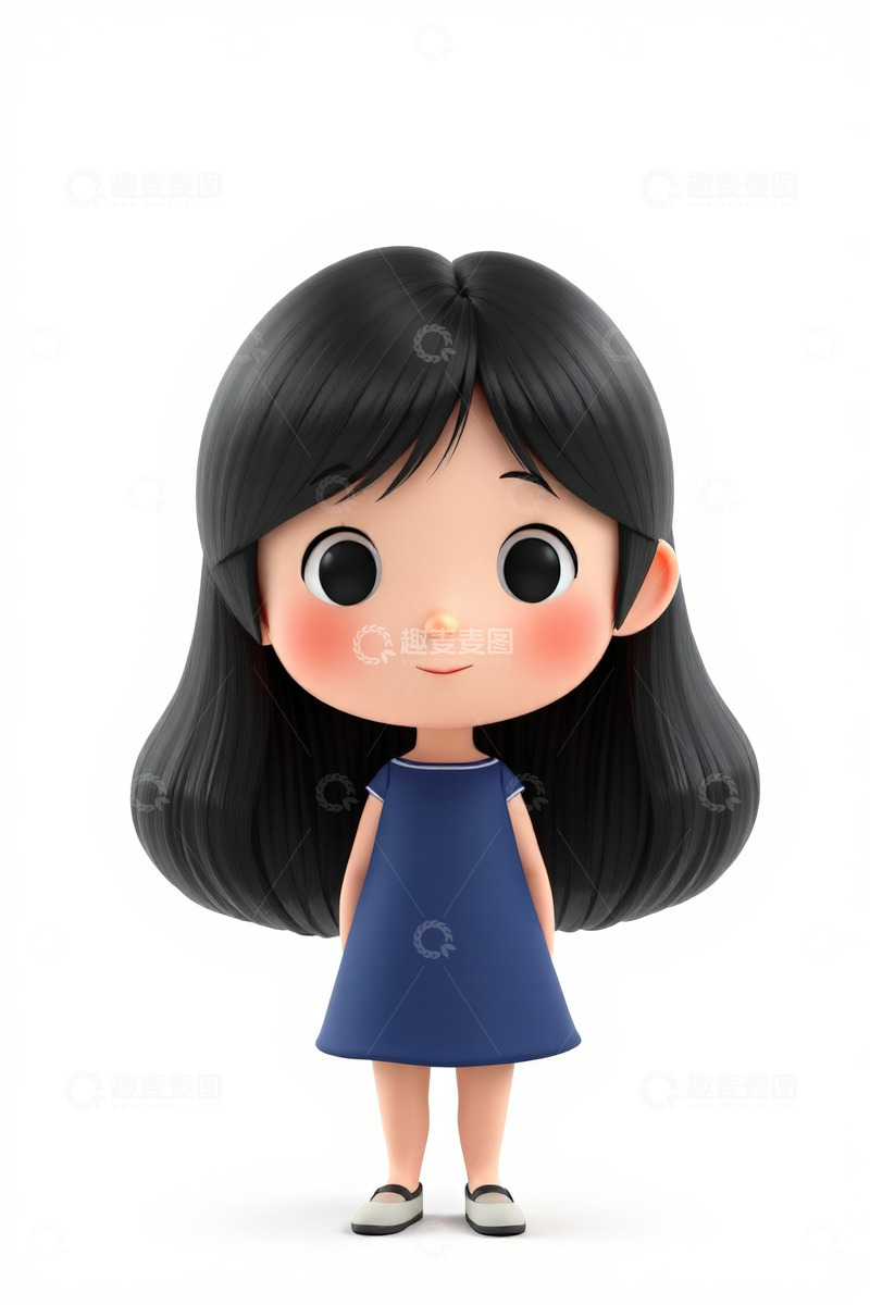 高清大图下载【趣麦麦图】可爱动画女孩形象素材