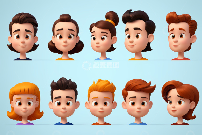 高清大图下载【趣麦麦图】卡通人物头像集合