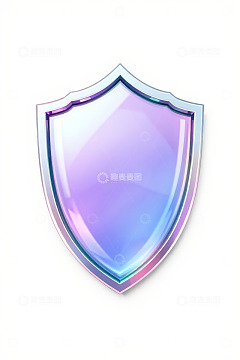 幻彩透明盾牌图标素材