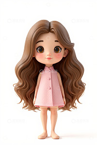 可爱3D小女孩形象素材