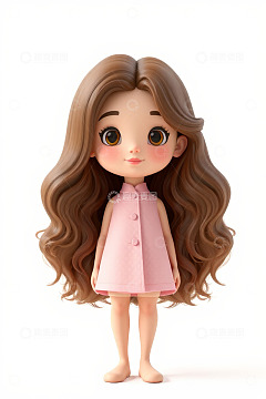 可爱3D小女孩形象素材