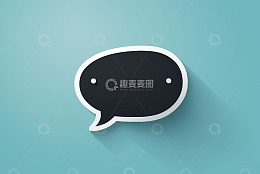 蓝色背景对话气泡图标
