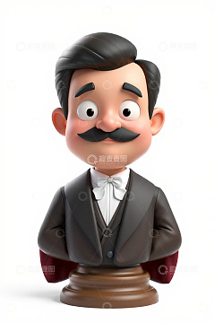 卡通风格男士半身像