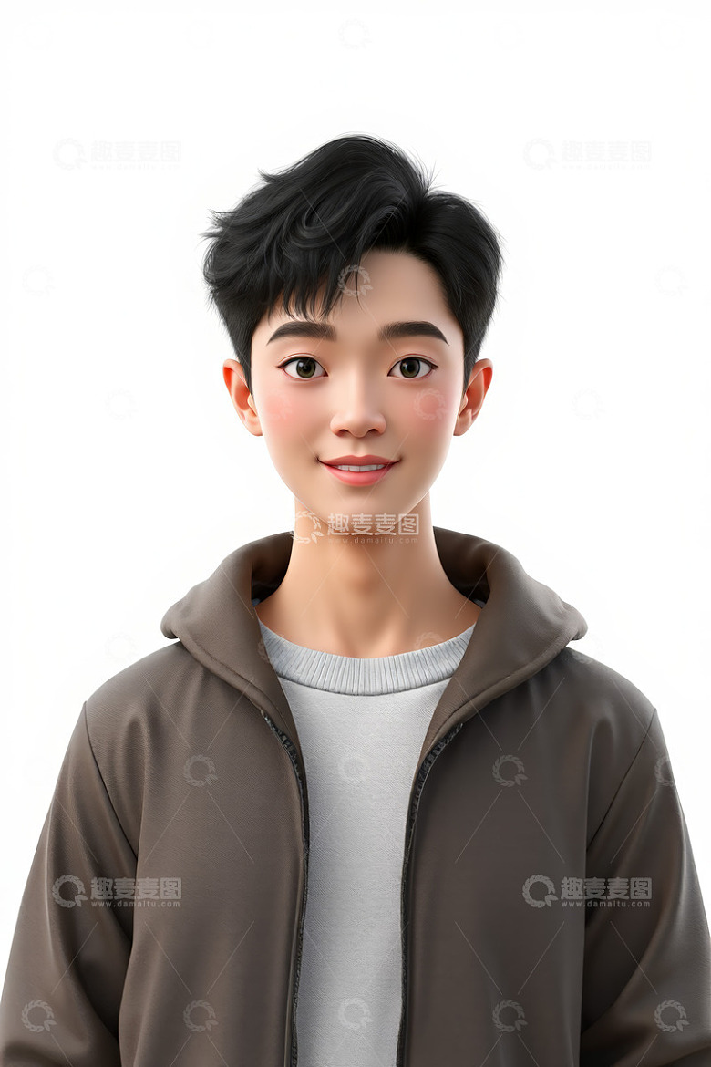 穿着外套的年轻男性肖像