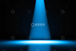 舞台蓝色聚光灯照射效果