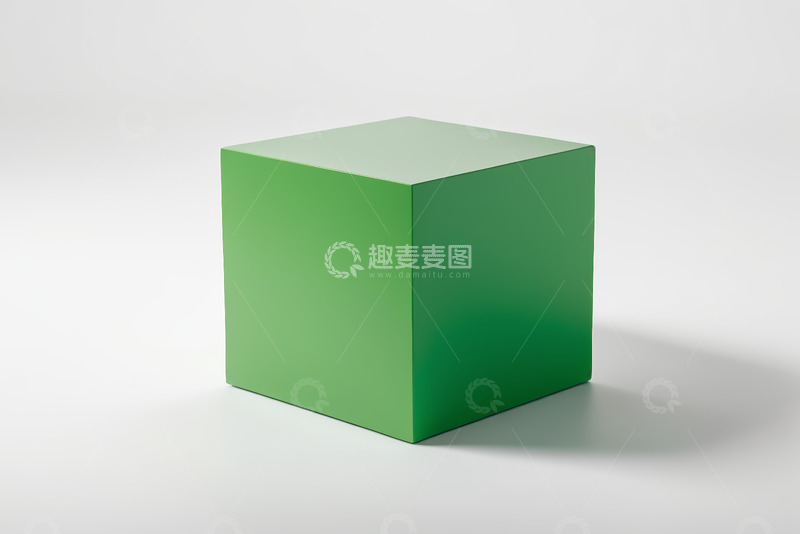 高清大图下载【趣麦麦图】绿色立方体产品展示