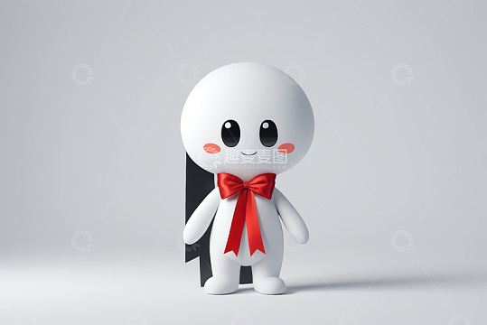 戴红领结的卡通人物形象