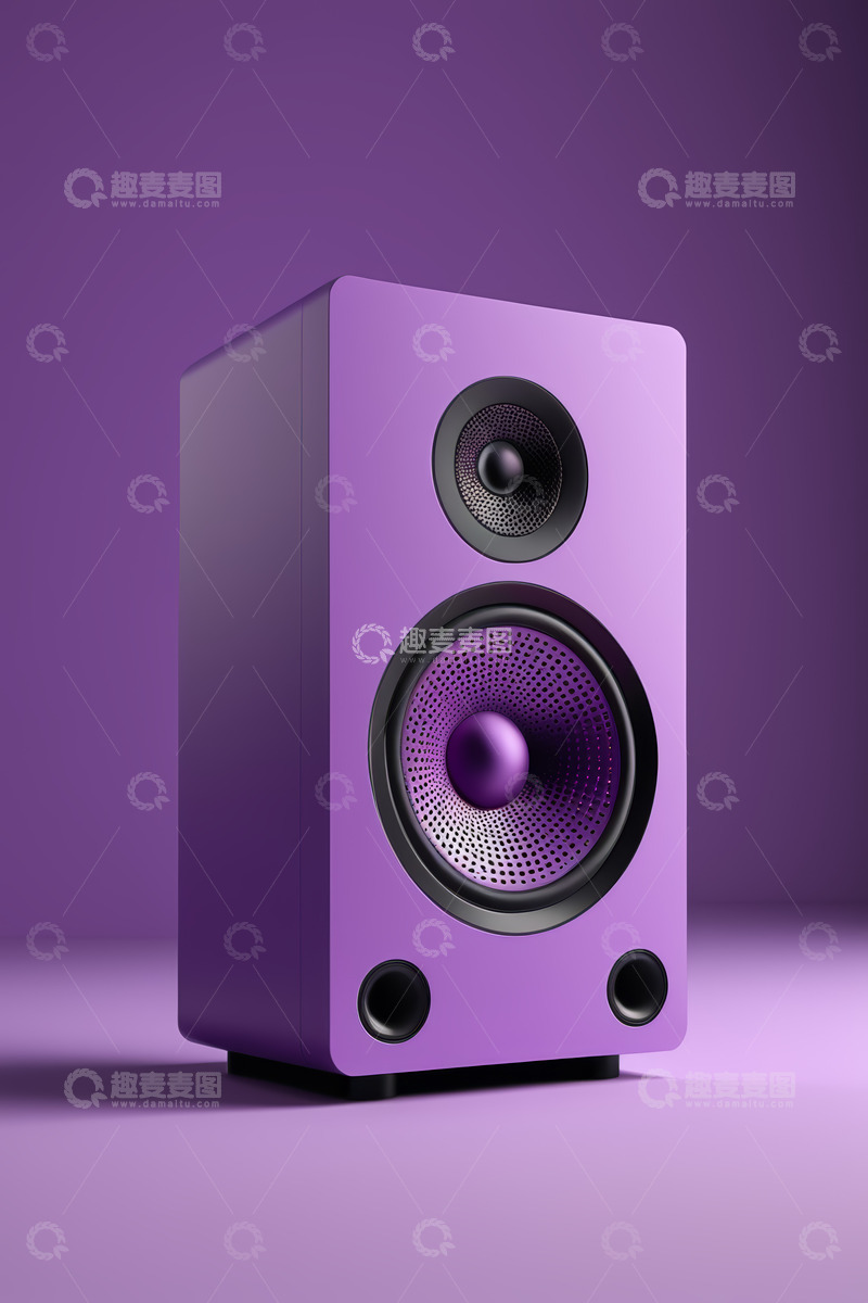 高清大图下载【趣麦麦图】紫色扬声器产品展示